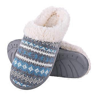 Winter Warme Katoenen Slippers Voor Vrouwen Mannen Flats Zachte Antislip Pluizige Schoenen Ontwerp Glijbanen Paar Indoor House Slippers Blauw4