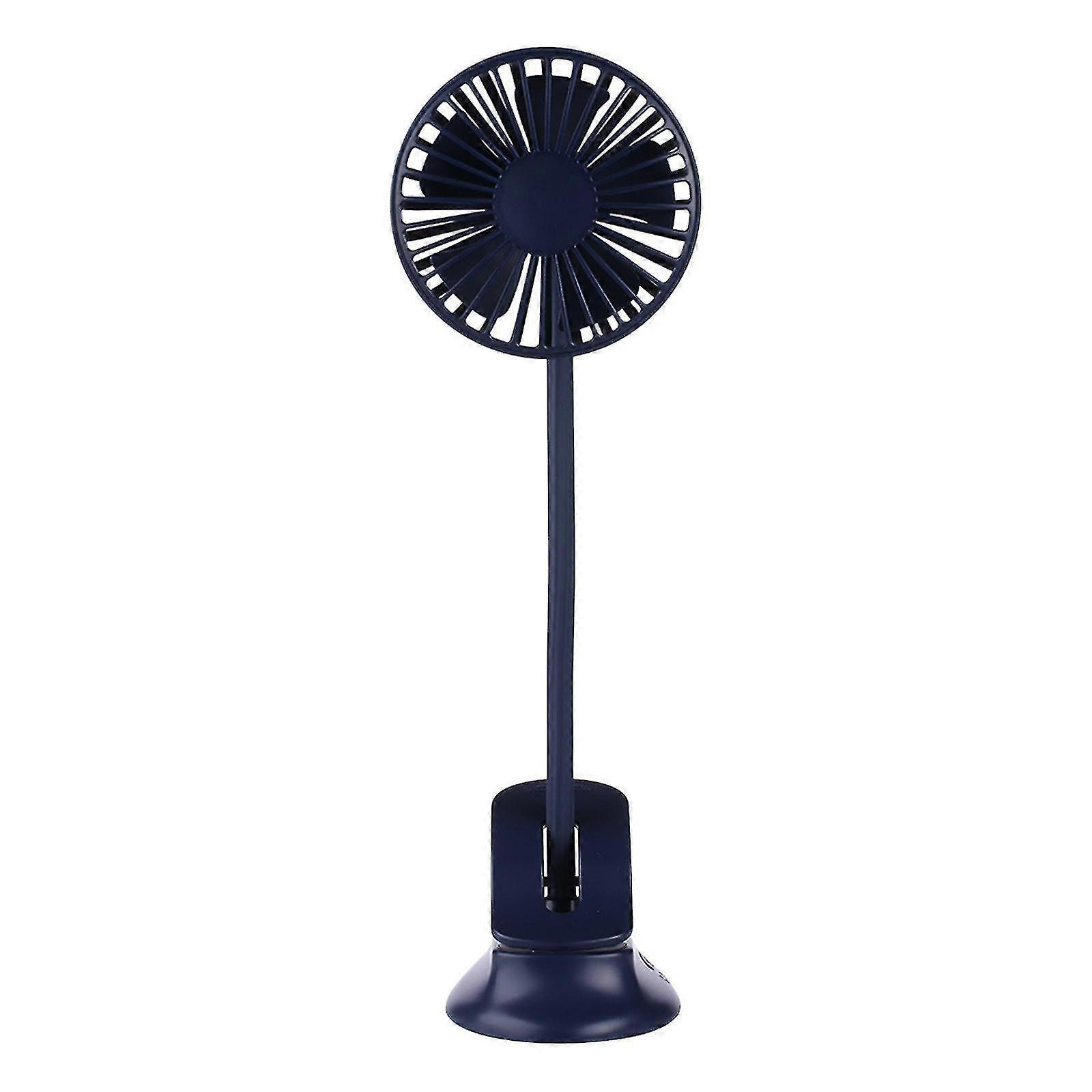 USB windy small fan desktop mini adjustable angle small clip fan blue