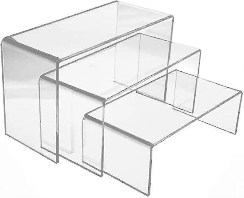 Acrylic Display Riser Stand - Clear Risers For Displaying Jewelry, Cosmetics, And More