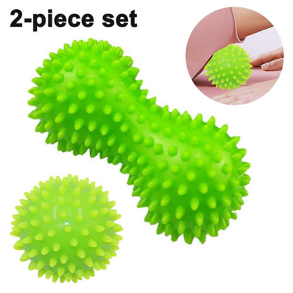 Spike Peanut Roller & Hedgehog Foot Massage Ball Set - Ideal For Muscle Deep Tissue, Trigger Point And Myofascial Release, Plantar Fasciitis, Concentr