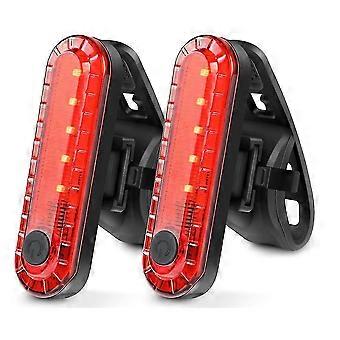 Yyh-bakcykellampa, usb uppladdningsbar cykel baklykta, starkt bakljus för säkerhetsvarning, 4 ljuslägen, Ipx4 Waterproofblack