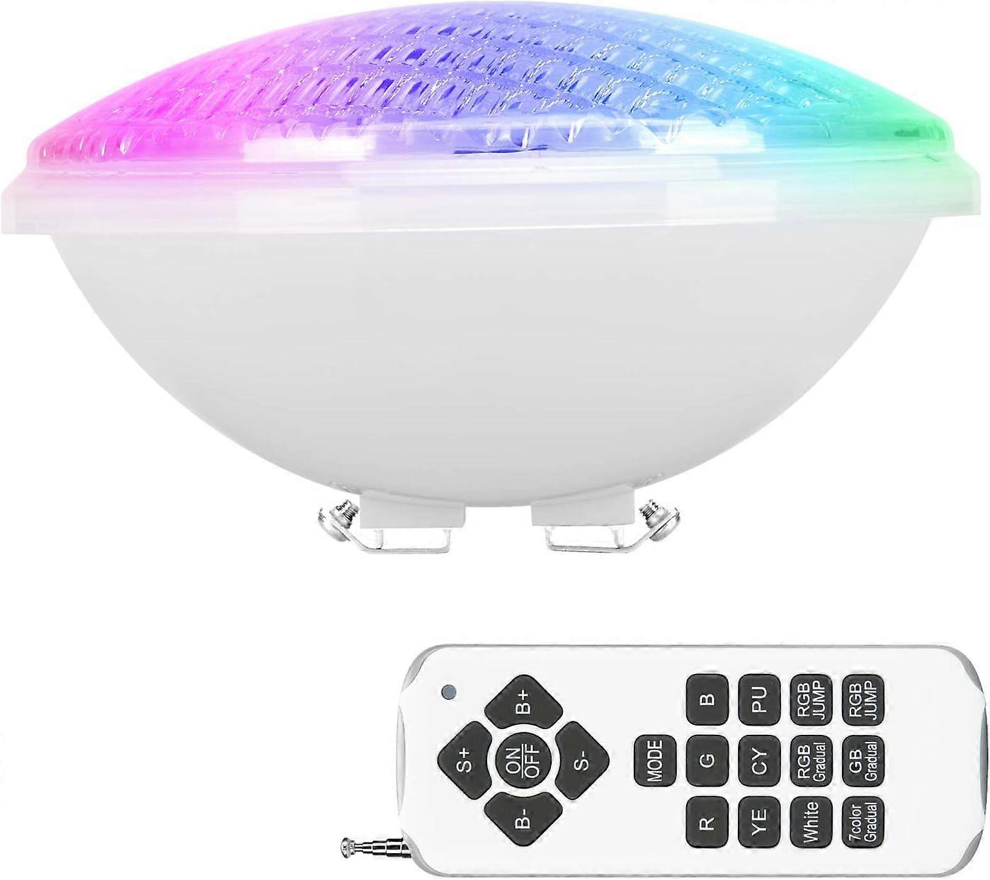Für RGBW 40W PAR56 Poolleuchte - LED Wasserdicht IP68 Tauch-Poolleuchte 12V DC/AC mit Fernbedienung