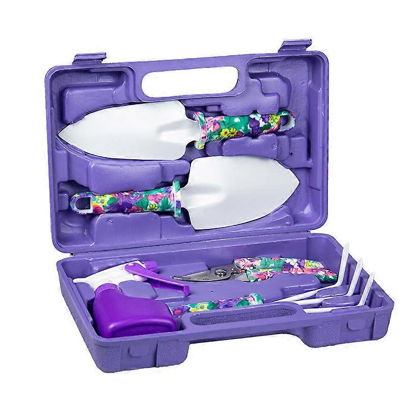 Oksasakset, lapio, harava, ruisku, puutarhatyökalut 5-osainen setti, ruukkupuutarhatyökalut