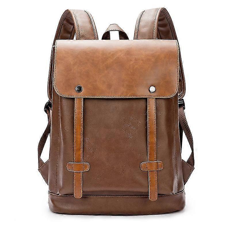 ryggsäck PU läder ryggsäck Retro Ryggsäck College Style Casual Pu Ryggsäck