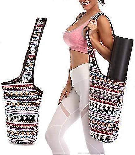 תיק מזרן יוגה עם כיס גדול וכיס רוכסן, תיקי יוגה ומנשאים למחצלות עבות, מתאימים לרוב מזרוני היוגה במידות