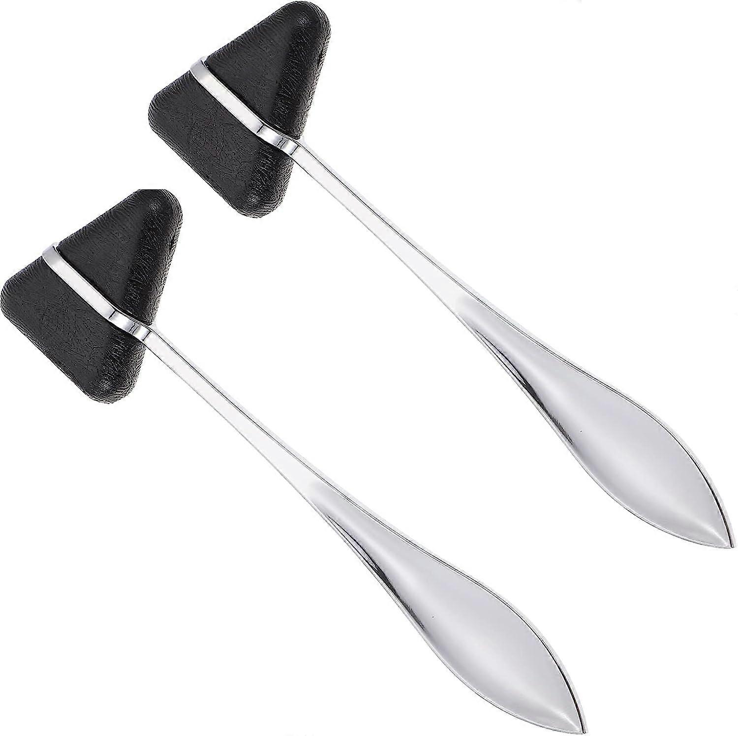 Reflex Diagnostic Hammer Triangle Shape Diagnostic Percussion Hammer for Nursing Testing Emergency Room Body Leg Back Percussion(2pcs )