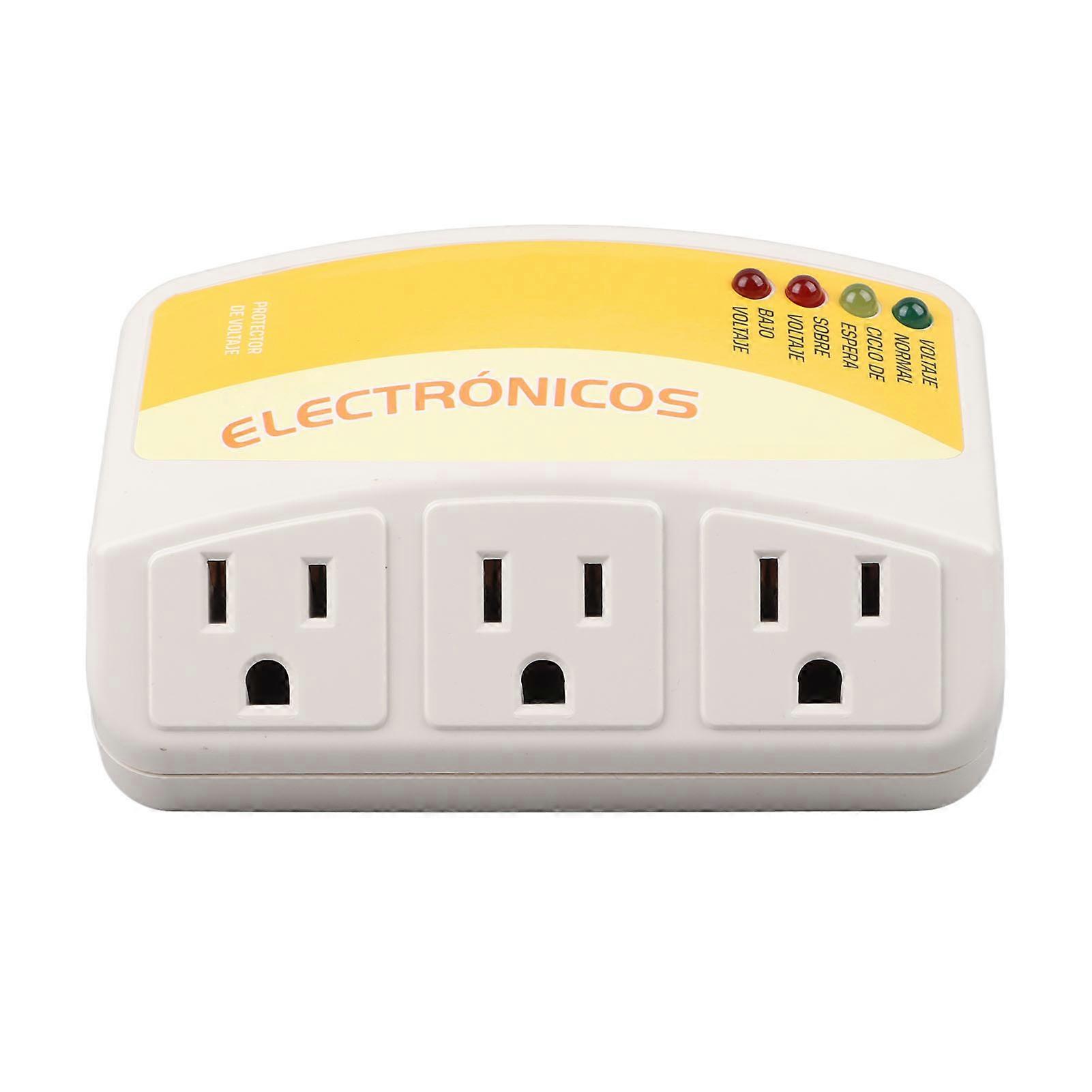 3 Outlet Power Strip Surge Protector Overload Protection 1440W Voltage Protector for Home Appliance(YMCAT)