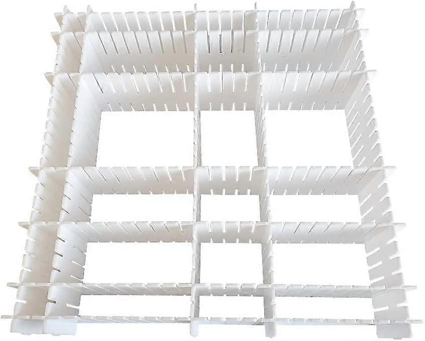 Drawer Organizer, 12 Unit( White), Drawer Divider Grid, Adjustable, Plastic Drawer Dividers for Underwear, Socks, Belts, Office Supplies