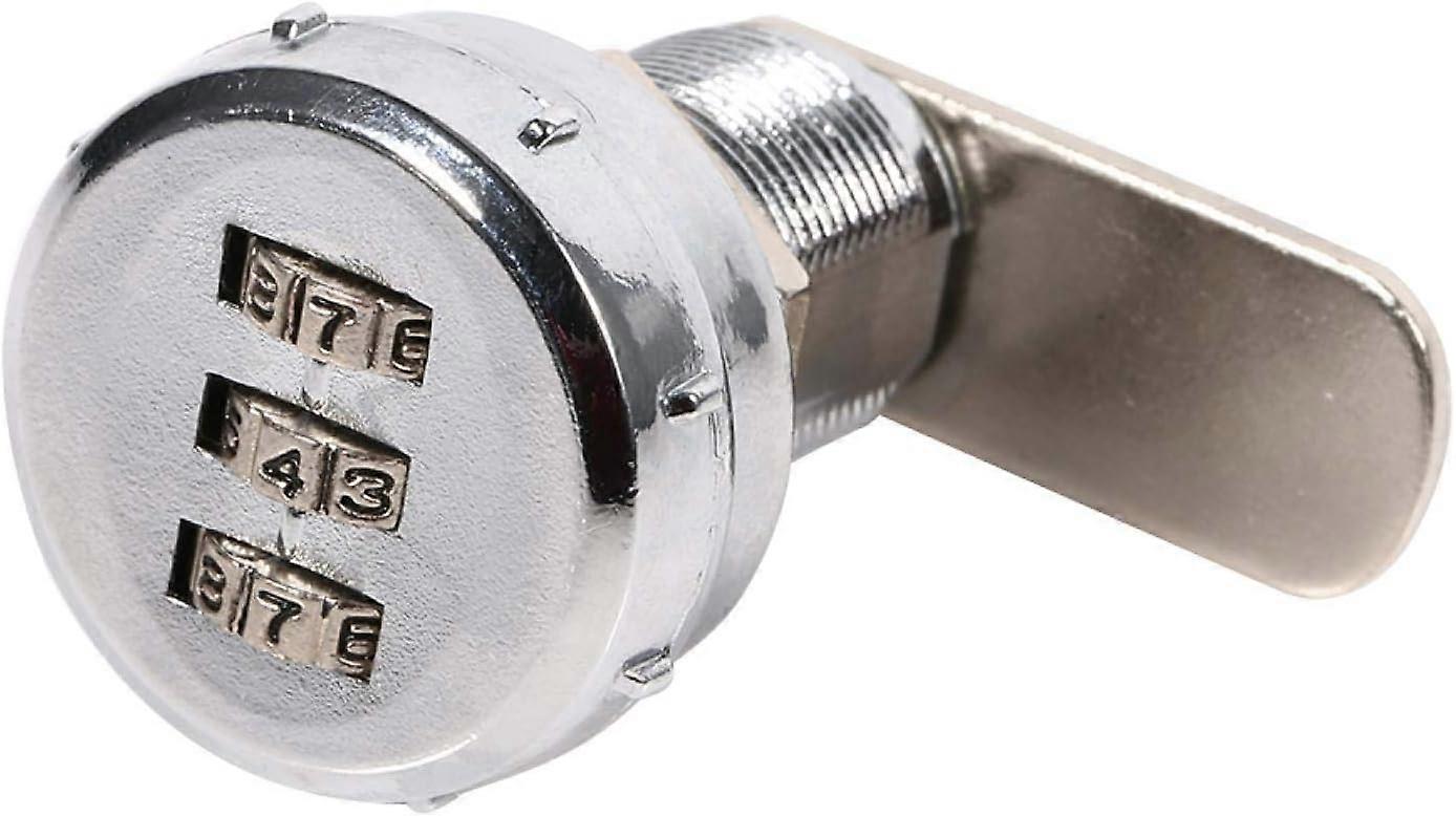 Code Lock Password Lock3 Digit Code Combination Cam Cabinet Silver Zinc Alloy Convenient Password Security Coded Lock
