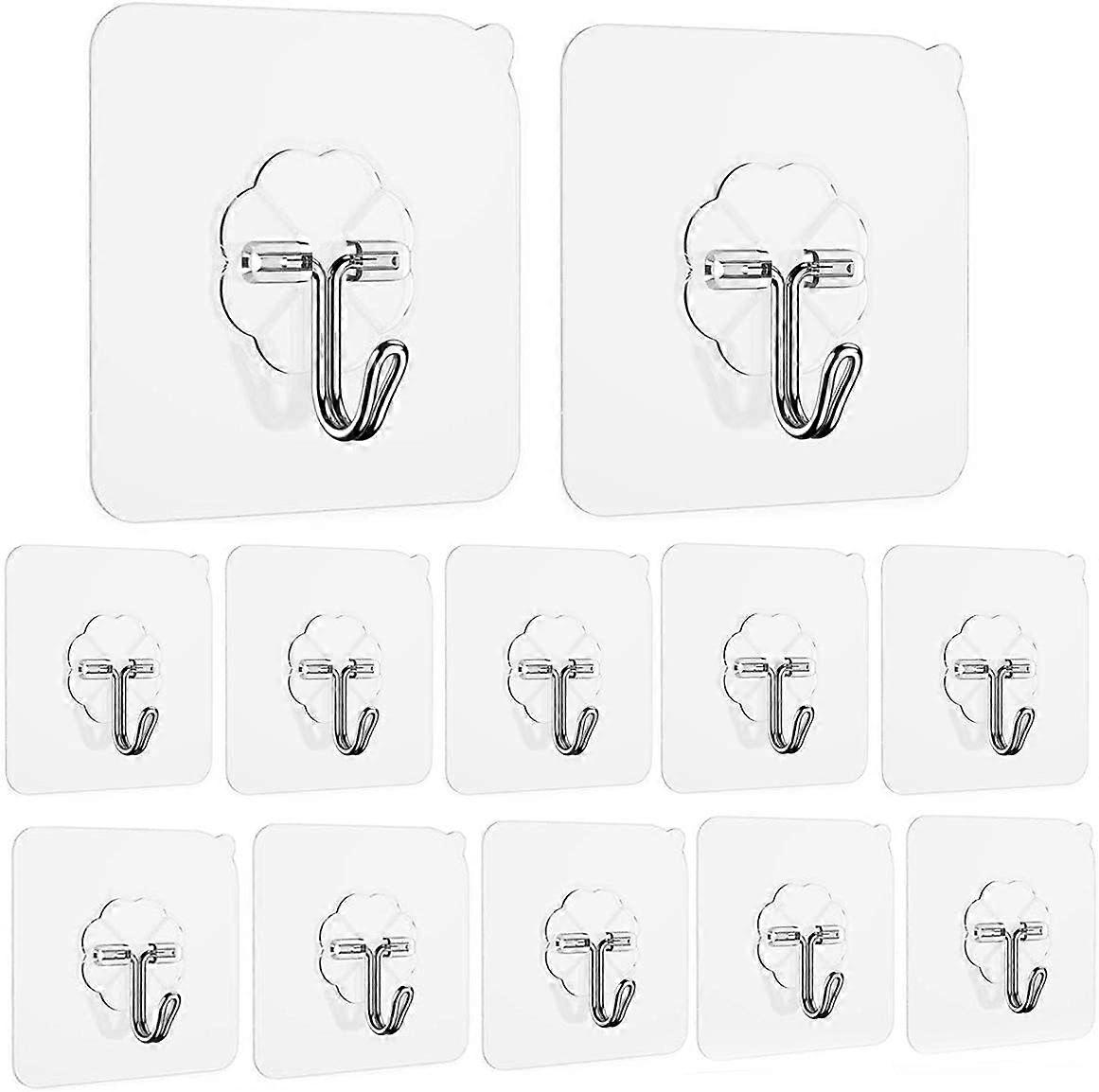 Heavy Duty Coat Hooks - Adhesive Utility Hooks for Waterproof and Oilproof Use