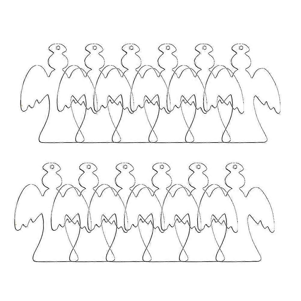 50pcs Acryl Weihnachtsschmuck Blank Transparenter Engel Acryl