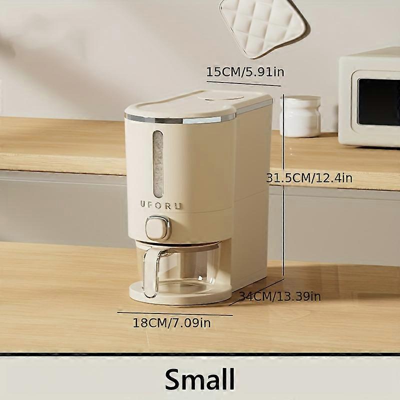 Easy-Dispense, Airtight Rice & Cereal Container: Moisture & Insect-Proof, Multi-Use, Space-Saving Storage Solution