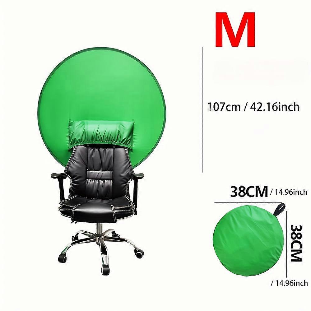 Collapsible Green Screen Backdrop with Chair Mount for Professional Video Studio and Streaming Content Creation