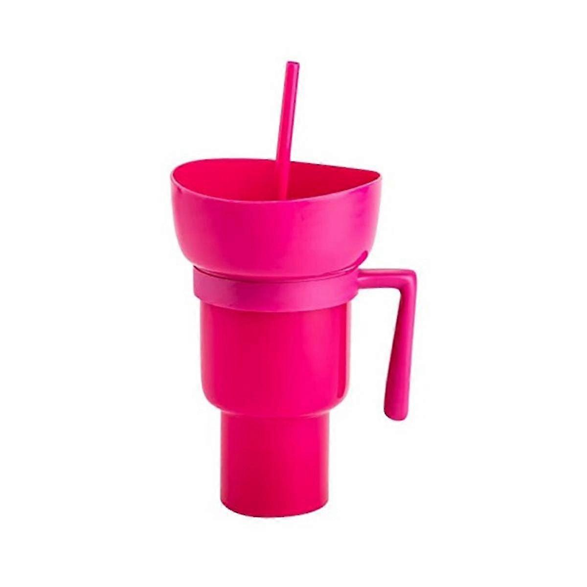1pc Stadium Tumbler Popcorn Cup Snack Cup 1000ml Rosa