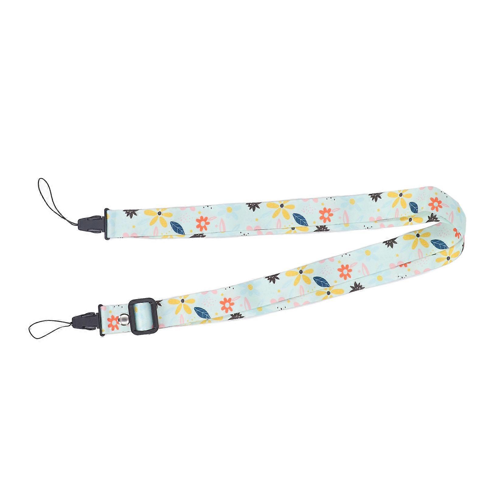 1.2m Multifunctional Camera Strap Belt for Polaroid Mini 12 11 8 9 - Green Flower Print