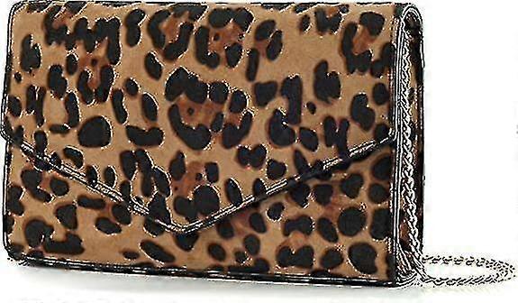 Leopard Envelope Evening Clutch Ladies Chain Shoulder Bag