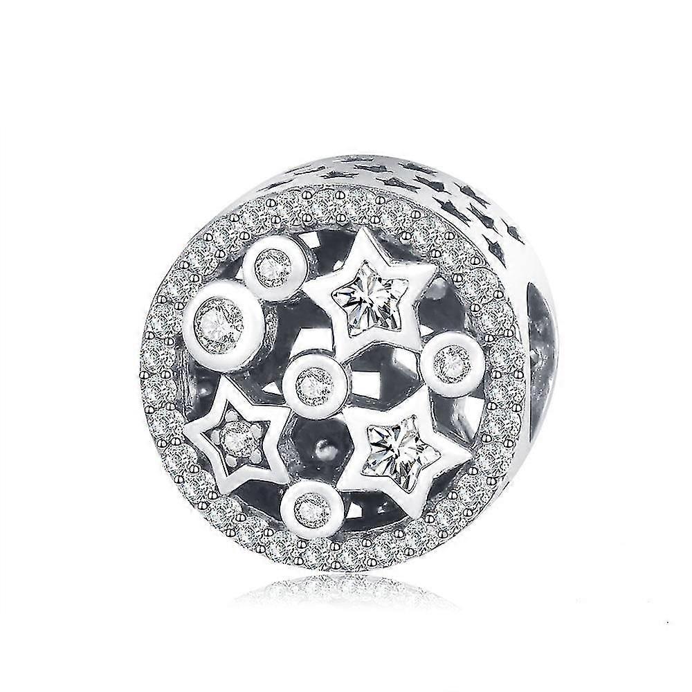 Bracelet Perles Étoile Clair Bijoux Argent