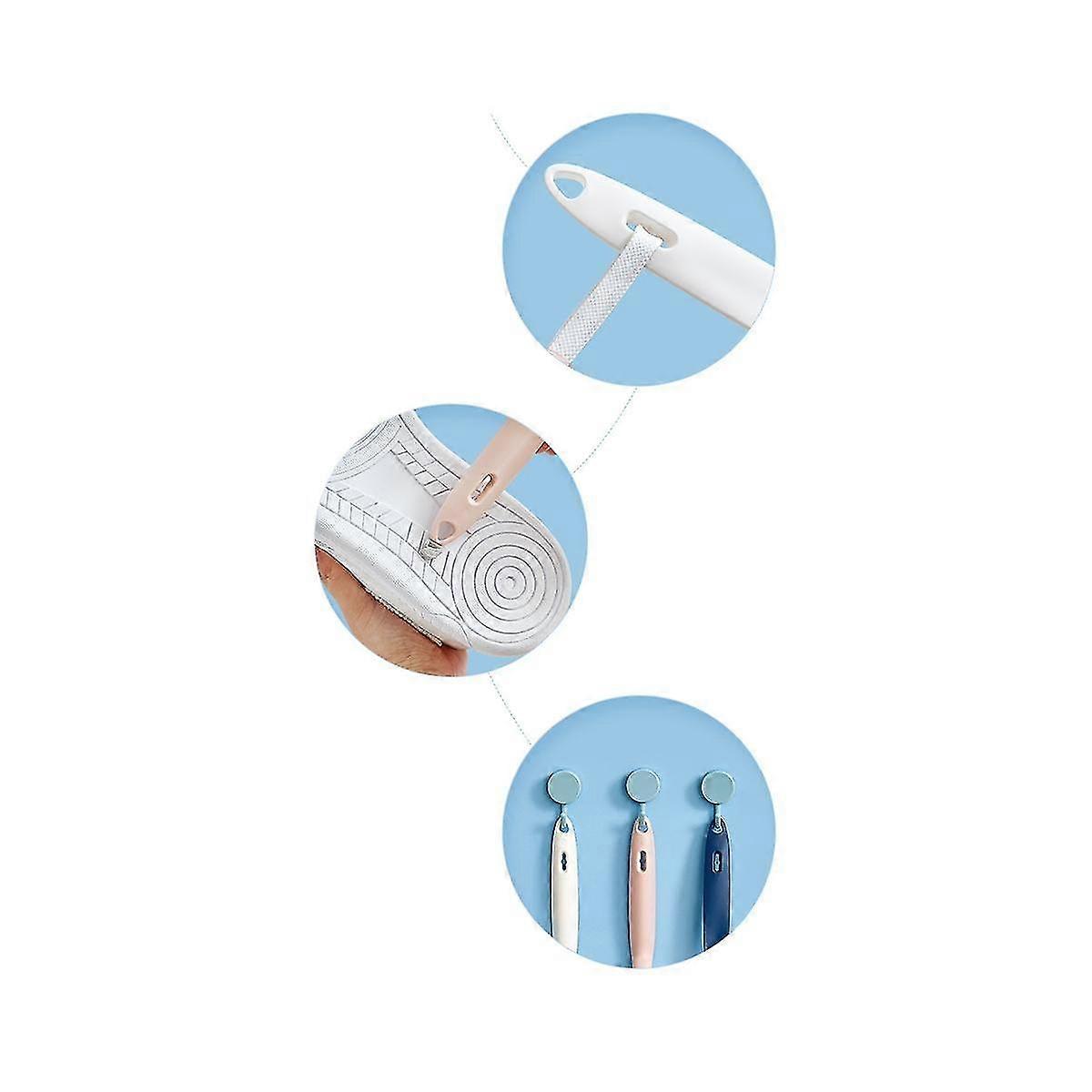 Long Handle Shoe Brush Soft Fur Does Not Hurt Shoes Clothes Household Multi Functional Pink