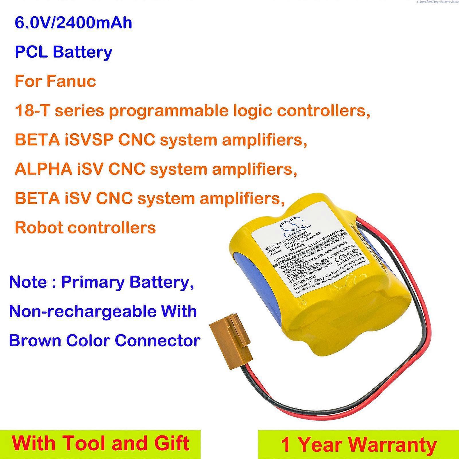 2400mAh PLC akkumulátor Fanuc 18-T sorozatú programozható logikai vezérlőkhöz,Robot vezérlők,ALPHA iSV CNC,BETA iSV