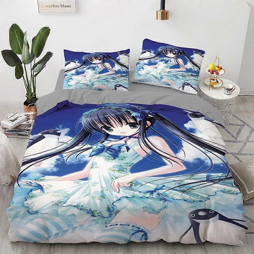 o1378 Lençóis kawaii Conjunto de Cama Japão loli Conjunto de Capa de Edredão Crianças Quarto Capa de Colcha Quarto Presente Lençóis fVV1378