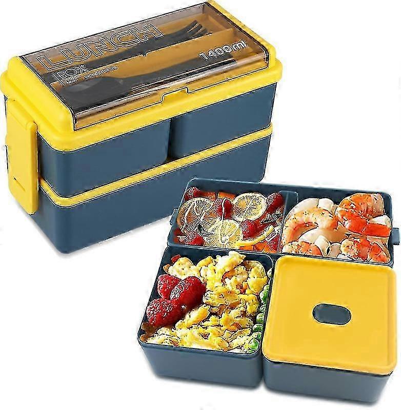 Bento Box Adult Lunch Box, 3-in-1 Stackable Lunch Containers-Excellence