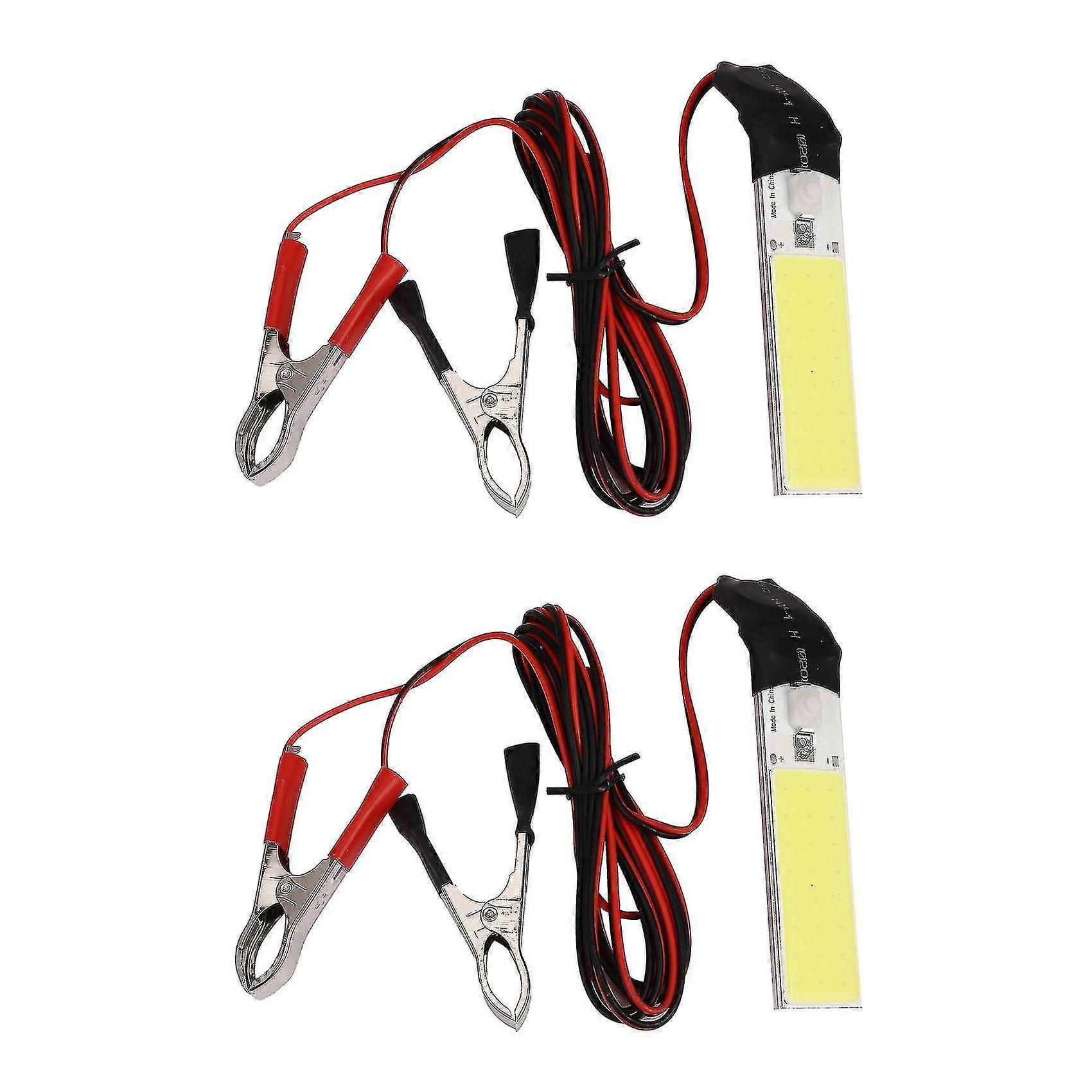 2x Led 야외 조명 Cob 캠핑 라이트 휴대용 비상 조명