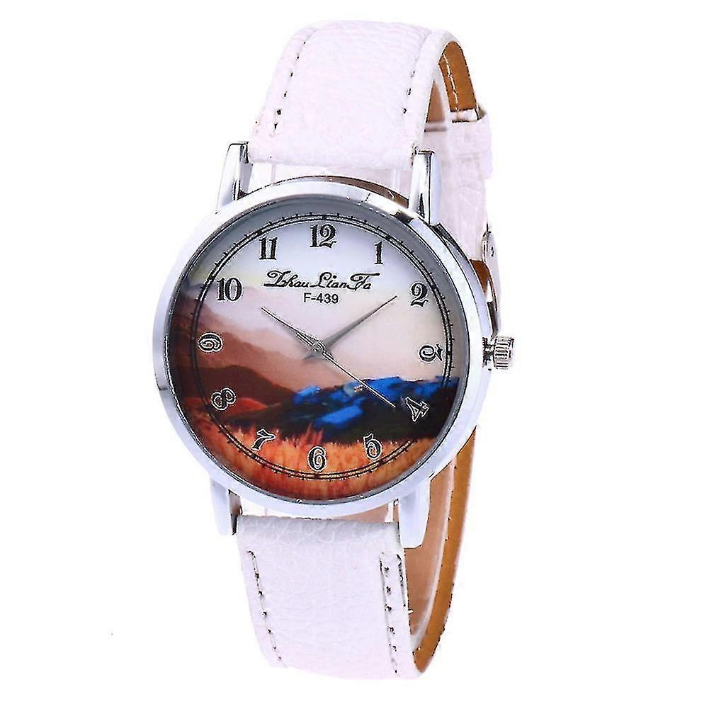 Men Classic Quartz Watch Leather Strap Round Dial Simple Watch Gifts