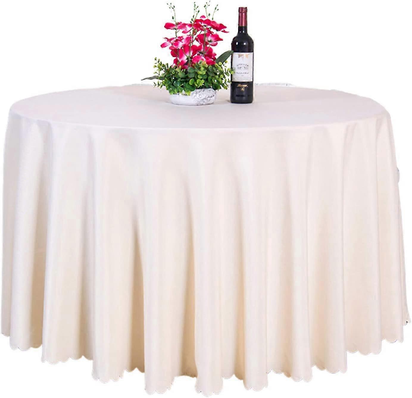 Round Solid Color Polyester Tablecloth Household Tablecloth