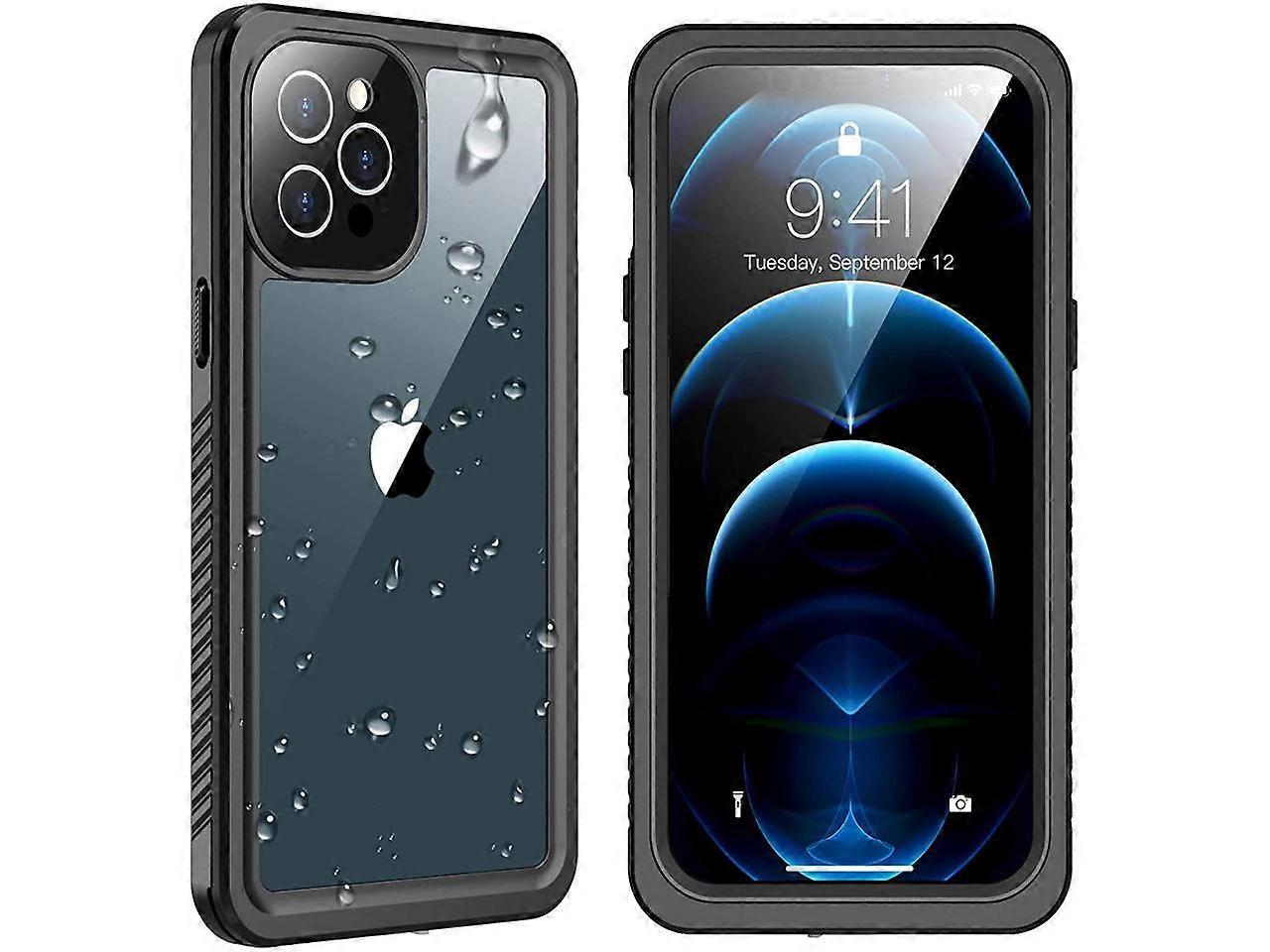 iPhone 12 Pro Case 6.1 inch, Waterproof Dustproof Shockproof Case with Built-in Screen Protector, Full Body Underwater Protective Clear Back Cover