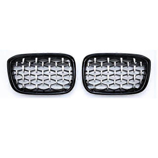Car Front Bumper Grill Trim Racing GrillesDiamond Kidney Grille Glossy Accessories 2pcs For BMW X3 G01 G08 X4 G02 18-20