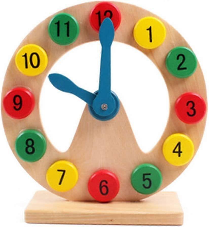 Wooden Shape Sorting Clock Teaching Clocks Digital Educational Toys Simple Wooden Learning