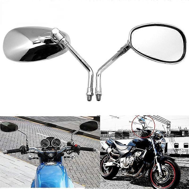 2Pcs/Pair 10mm Motorcycle Rearview Mirror Electrombile Scooter E-Bike Rearview Mirrors For Honda Shadow Ace Spirit Magna VT750