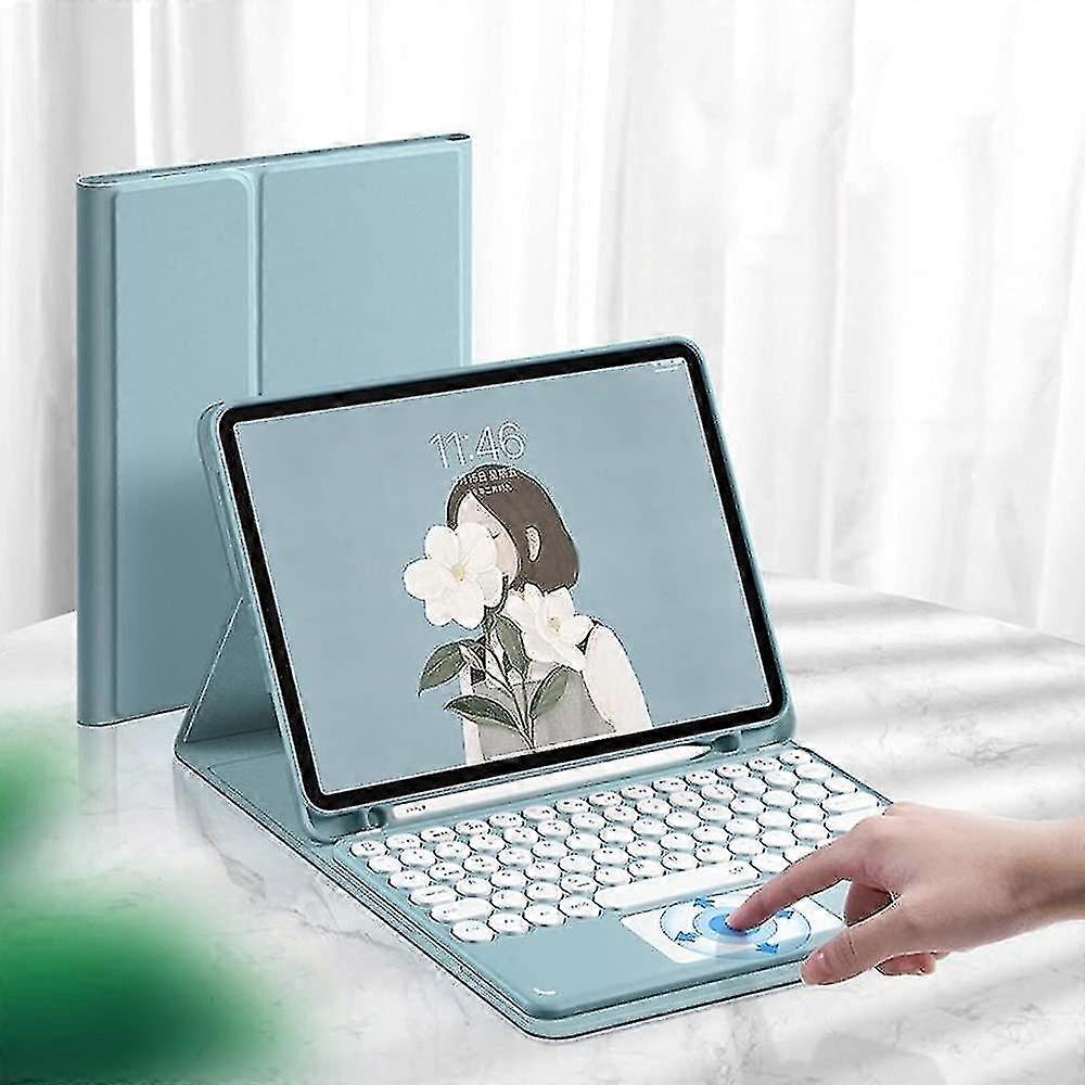 iPad Pro 12.9 pulgadas táctil desmontable Bluetooth Round Key Keyboard Case