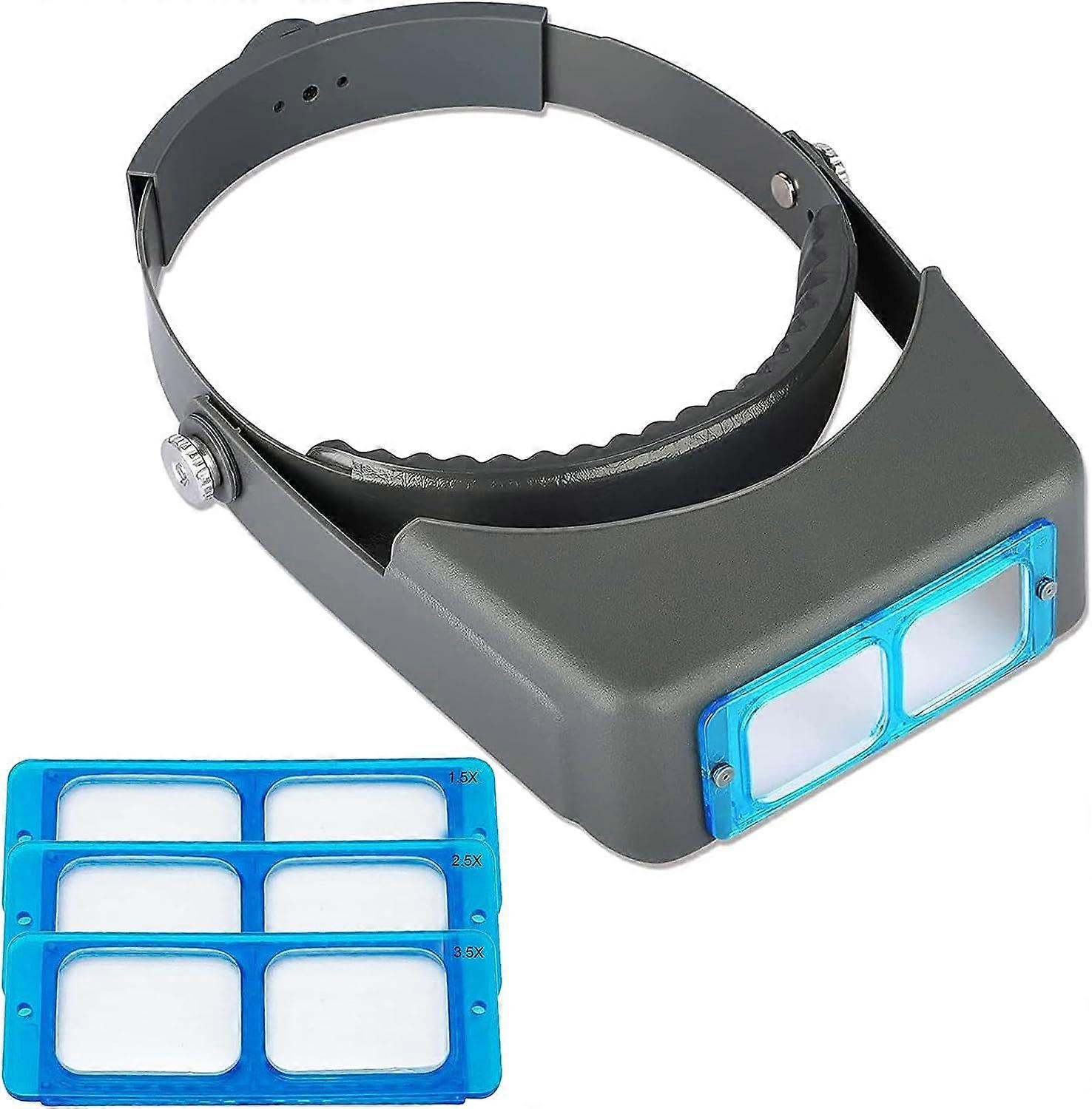 Professional Dual Lens Jewelry Magnifier, Reading Goggles Optical Glass Binocular Magnifier with Lens Magnification - 1.5X 2X 2.5X 3.5X