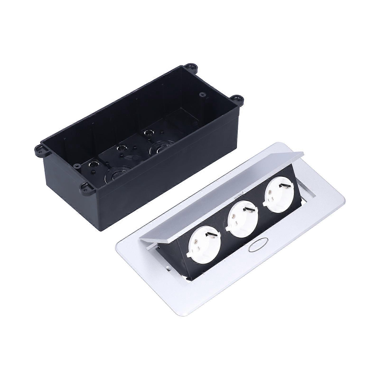 Eingebetteter Tisch Slow Pop Up 3 Steckdose Abdeckung Box Kit 250V 16A