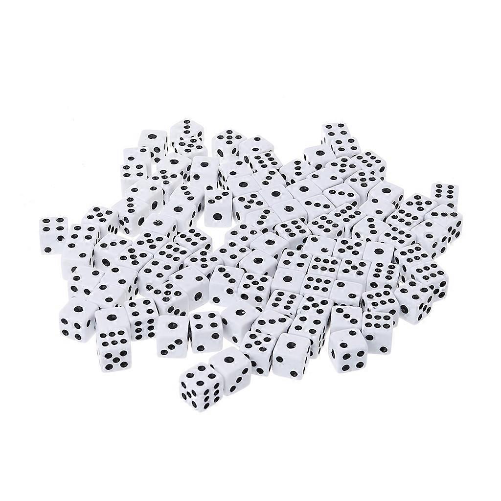 100 Pcs Carré Coin Dés Angle Droit Board Game Cube, 8mm / 0.31in