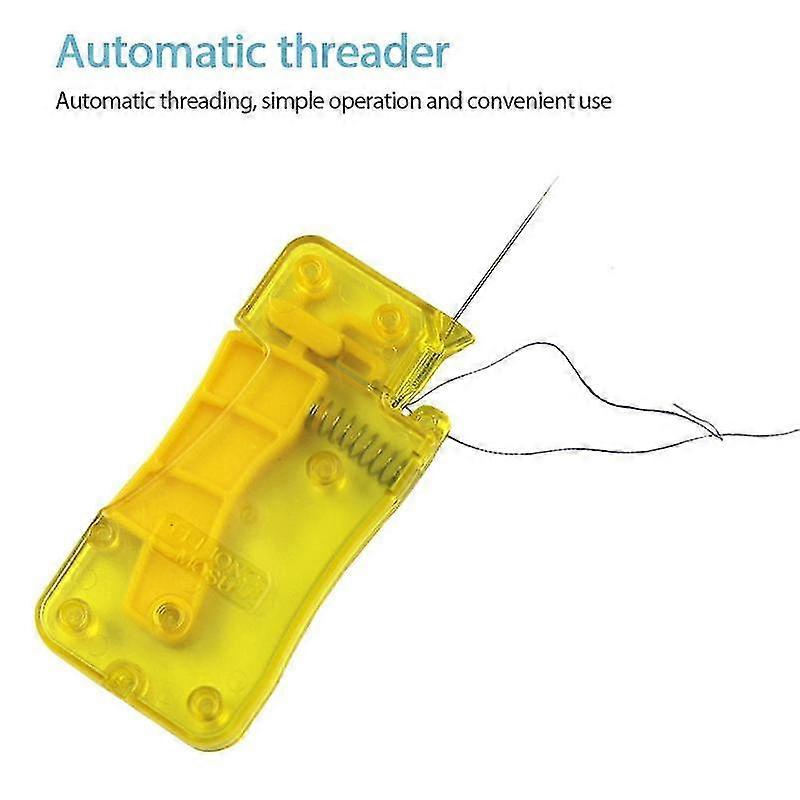 New Yellow Large Needle Threader Automatic Sewing Device Parts For Elderly Household