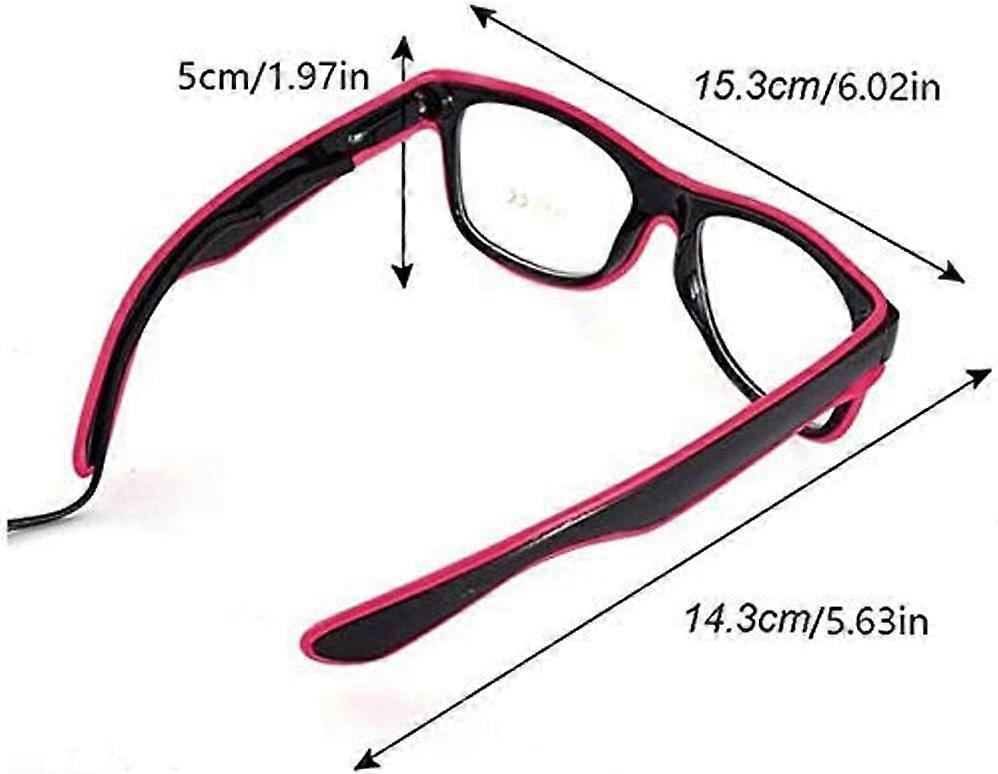 EODVICS 15 Pack LED Light Up Rave Glasses, Glow in the Dark Neon Party Favors for Adults Kids, Halloween Costume Birthday Party Supplies Bulk Glow Glasses