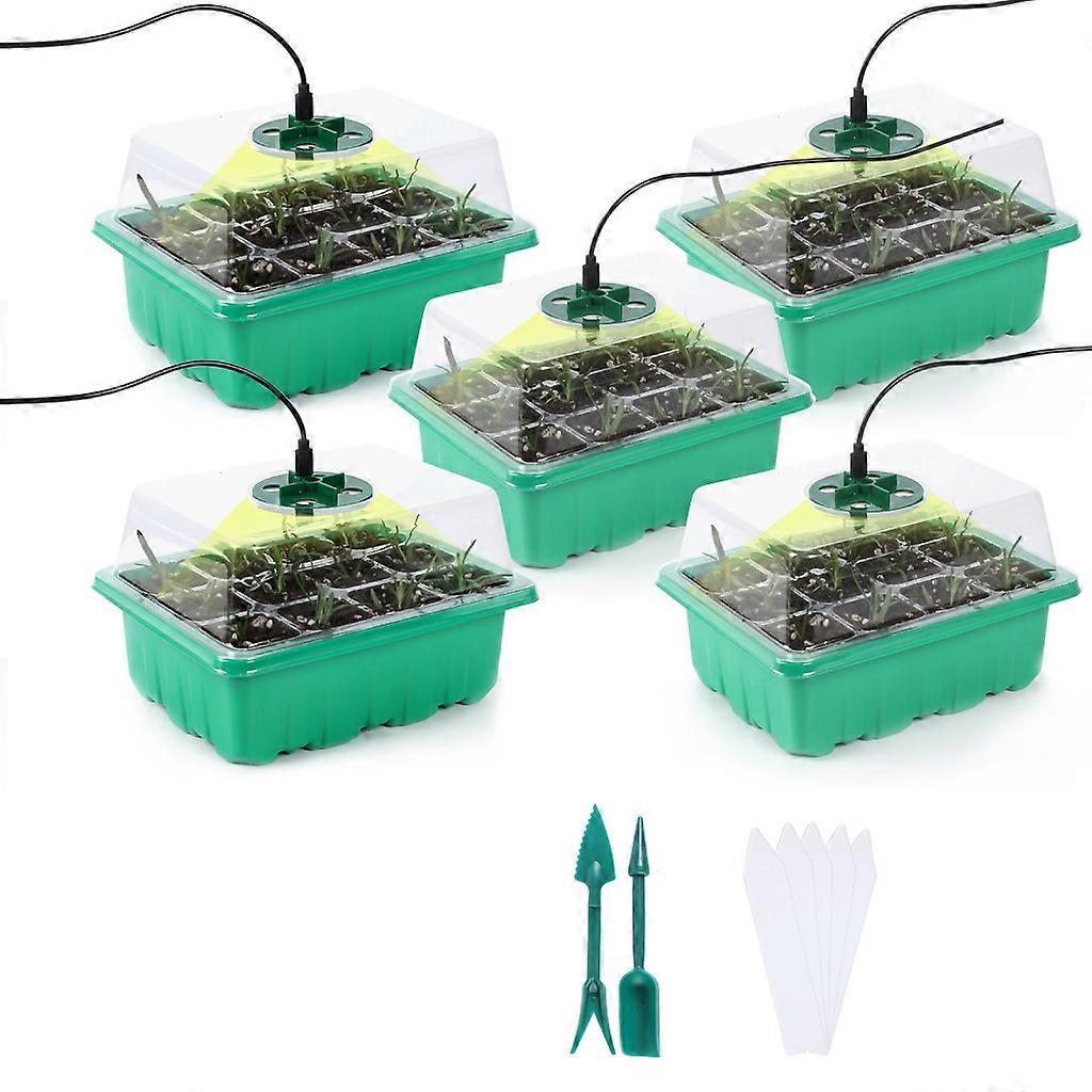 Garden Seedling Trays with Led Light Growing Tray Beginners Seed Growing