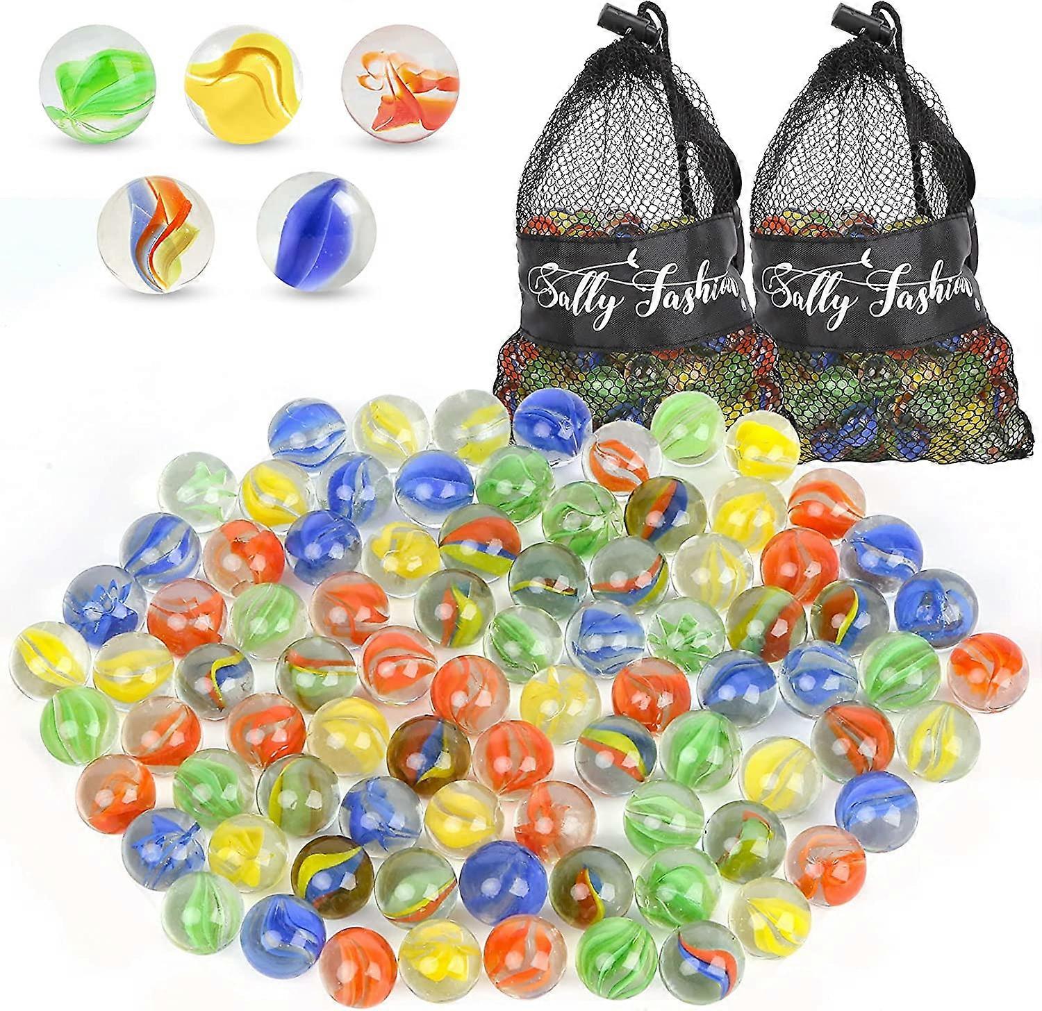 250 PCS Marbles Bulk Assorted Colors Glass Marbles, Cat Eyes Round Marbles Toy for Kids Marble Games, DIY and Home Decoration - -