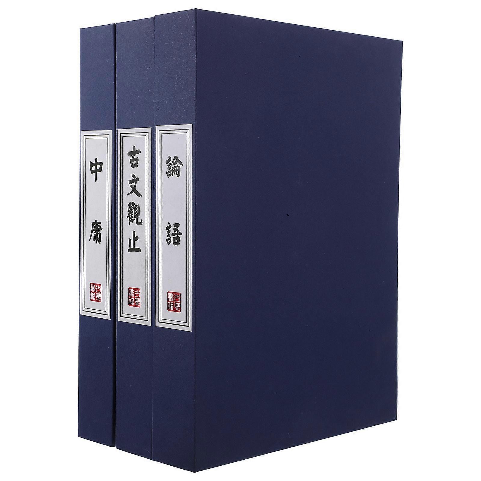 3pcs 가짜 골동품 책 중국 스타일 골동품 책 모델 거짓 중국 책 장식