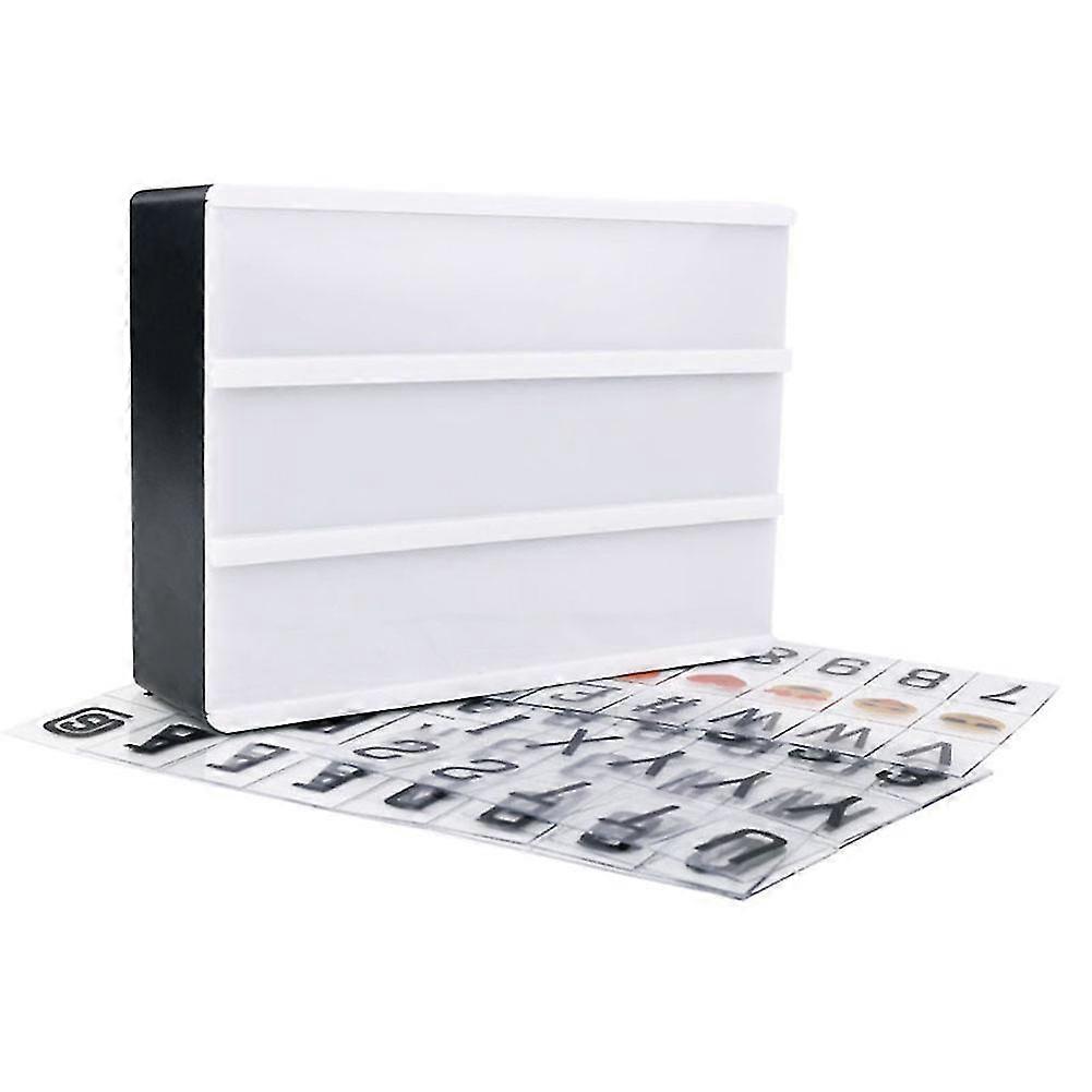 A6 Combination Led Night Light Box Usb Port Diy Black Letters Cards Lamp Message-MXBC