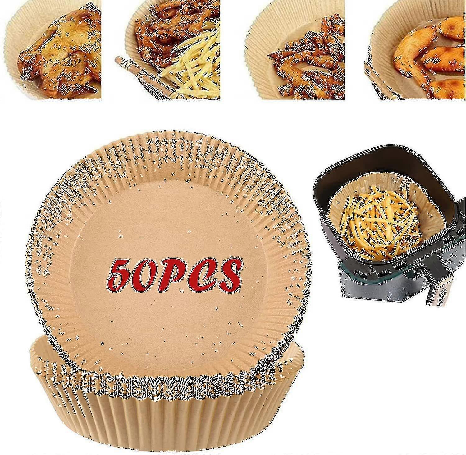 50pcs الهواء فراير الملحقات Nonstick المتاح الخبز ورقة المطبخ أداة