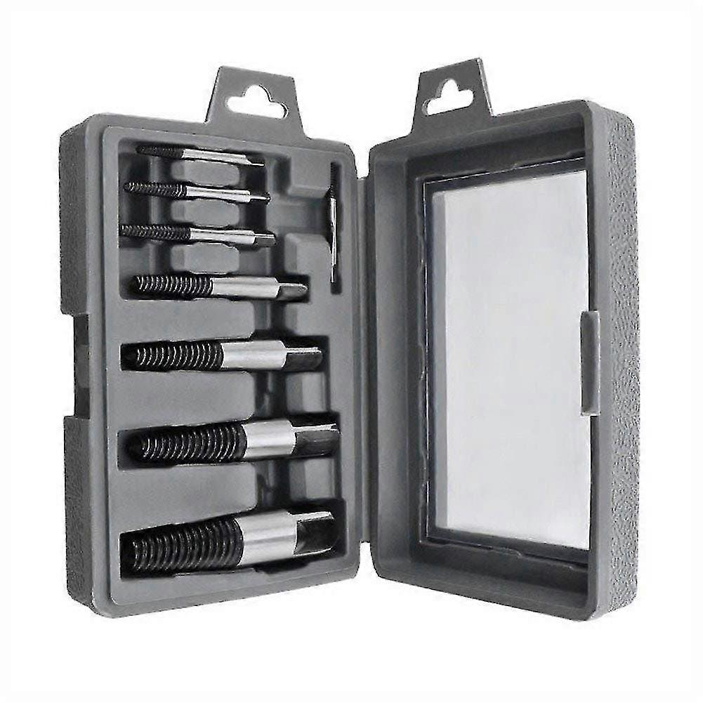 8 Pack Easy Out Damaged Screw Extractor Set - Broken Bolt Water Pipe Extractor