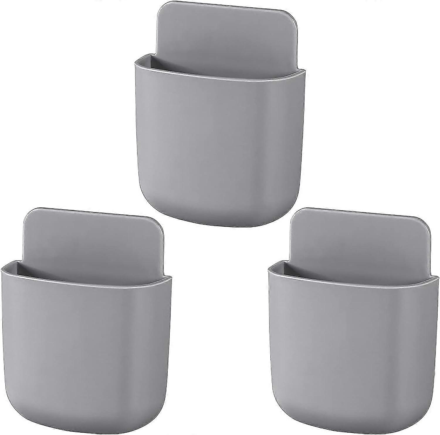 Self-adhesive wall storage box