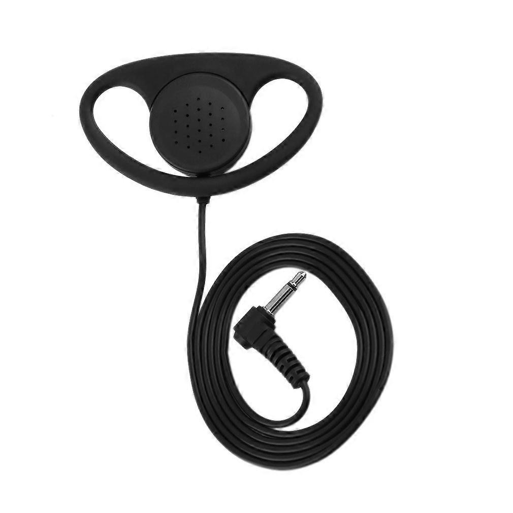Comfortable Pin 3.5mm D Shape Listen Only Soft Rubber Earpiece Headset For Radio Anti Noise