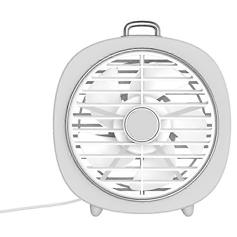 USB Desktop Fan is Compact, Powerful, Portable, Silent, 3 Speeds, Suitable for Home Office, White