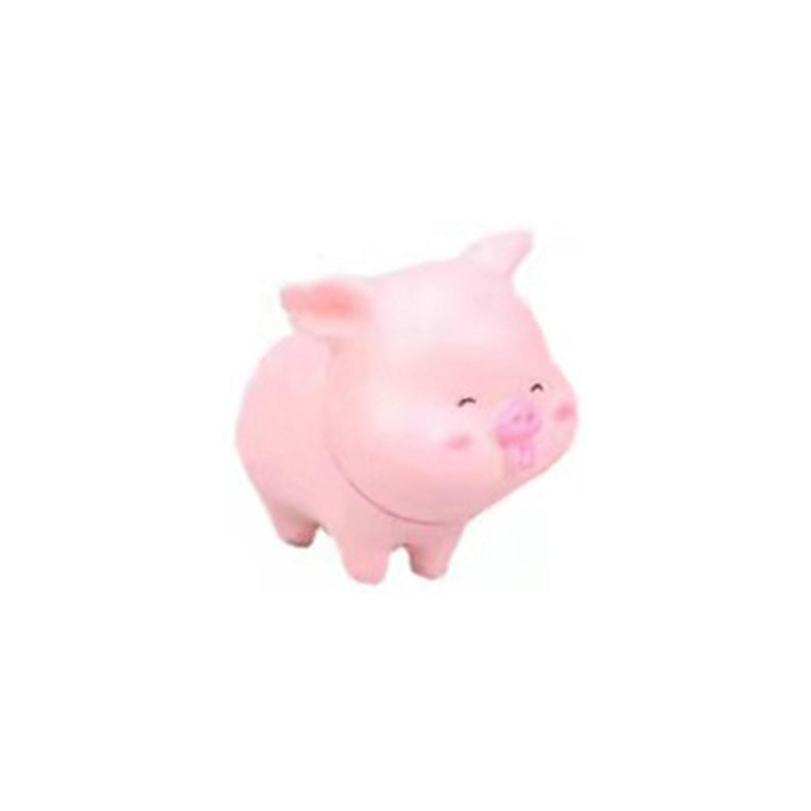 Cute PVC Pig Fairy Figurine for Car Dashboard, Garden with Micro Landscape Random Color 1PC
