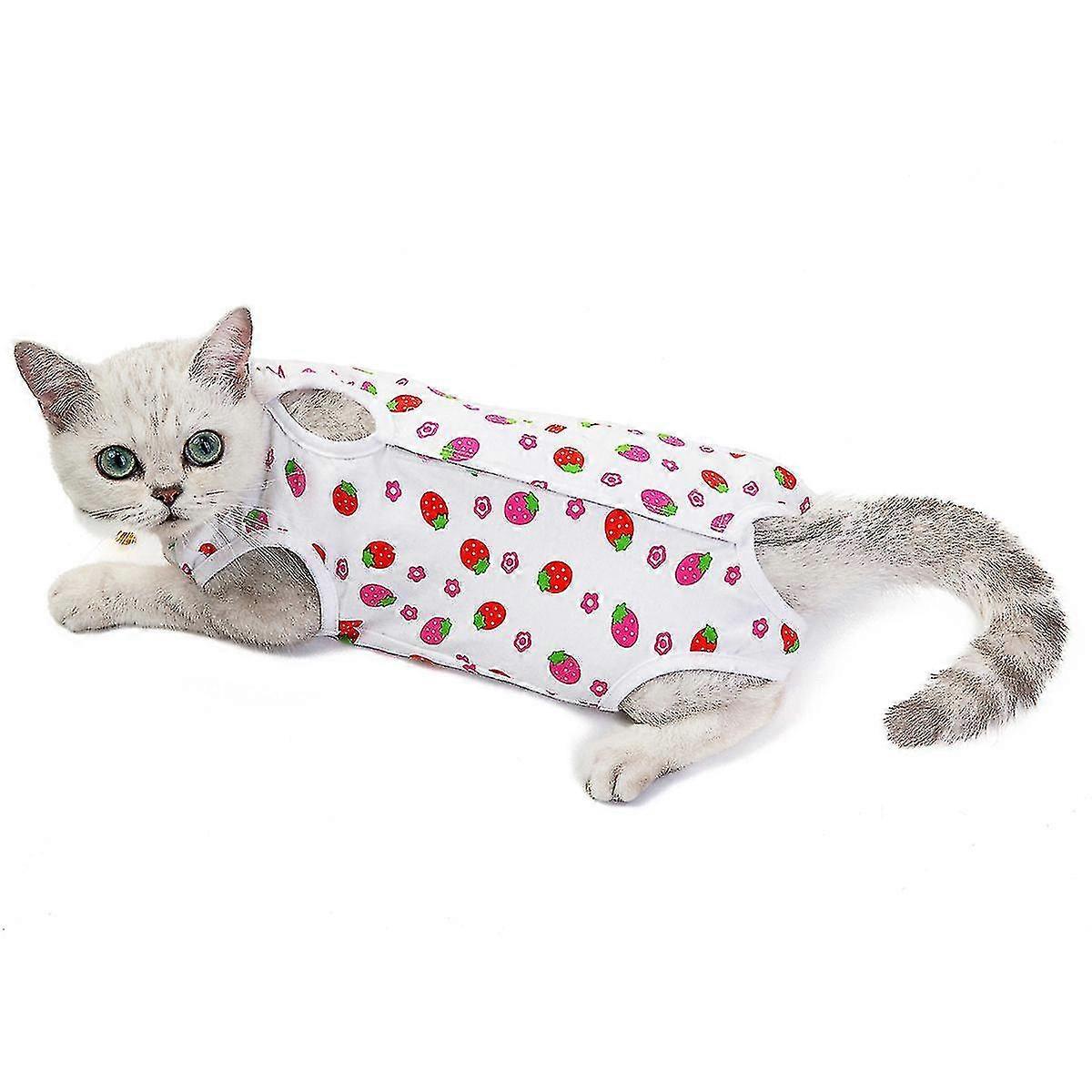 Pet Cat Physiological Pants Strawberry L