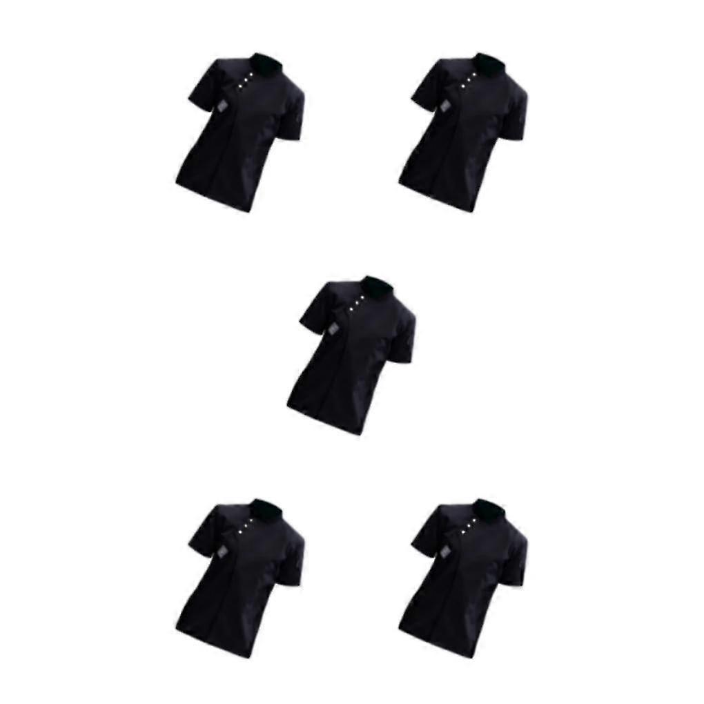 1/2/3/5 Short Sleeve Chef Jacket Simple Cooking Clothes For Restaurant